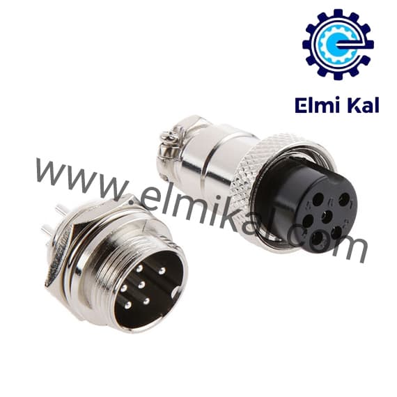 کانکتور فلزی روسی 6 پین GX-16 6PIN