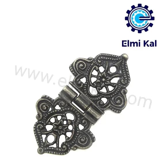 لولا آنتیک طرح دار فلزی زیتونی طول 5.3 سانتی‌متر