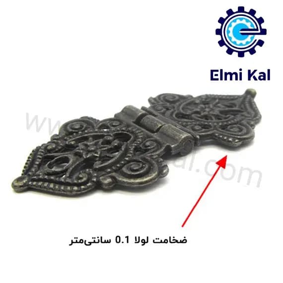 لولا آنتیک طرح دار فلزی زیتونی 5