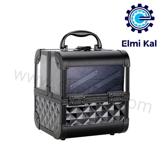 کیف آرایشی و گریم آلومینیومی مشکی02