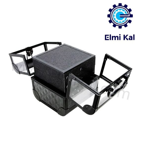 کیف آرایشی و گریم آلومینیومی مشکی05