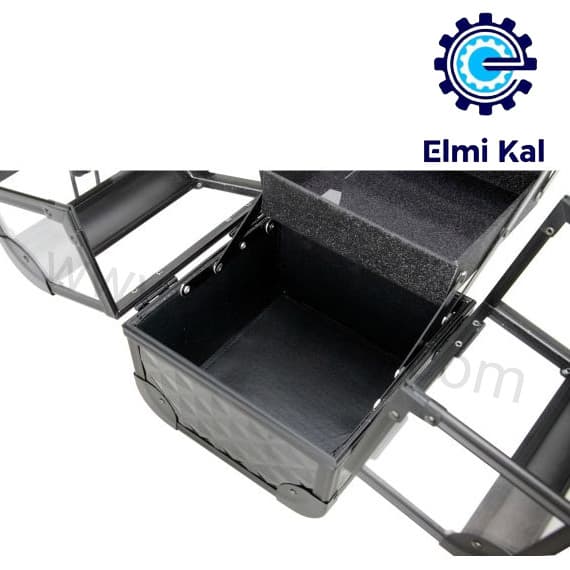 کیف آرایشی و گریم آلومینیومی مشکی06