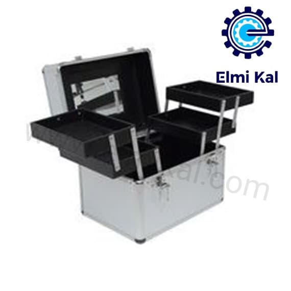 کیف آلومینیومی_ آرایشی و گریم _  چند کشویه با آیینه _ 02