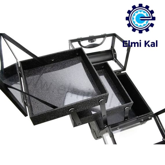 کیف آرایشی و گریم آلومینیومی مشکی04