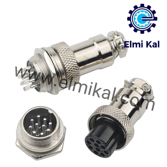 کانکتور فلزی روسی 10 پین GX-16 10PIN